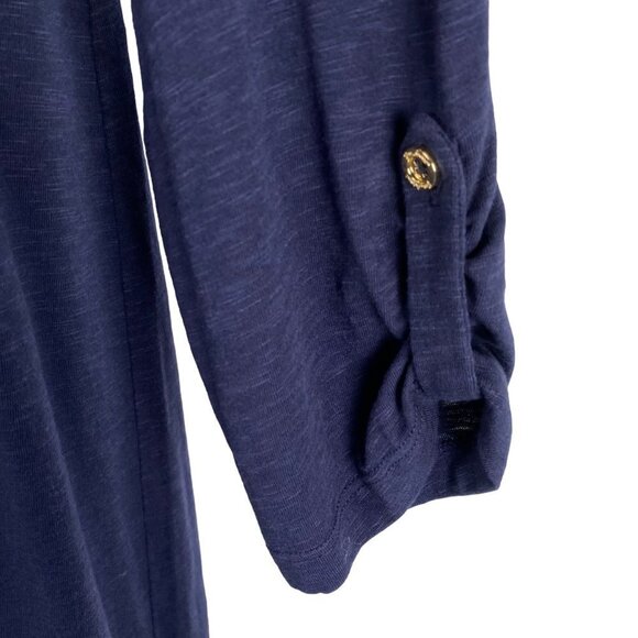 Lilly Pulitzer Surfcrest Dress Medium True Navy Blue‎ Cotton Modal NWT DR-1355 - Picture 5 of 12
